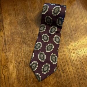 Christian Dior All Silk Elegant Purple Patterned Men's Tie EUC!!